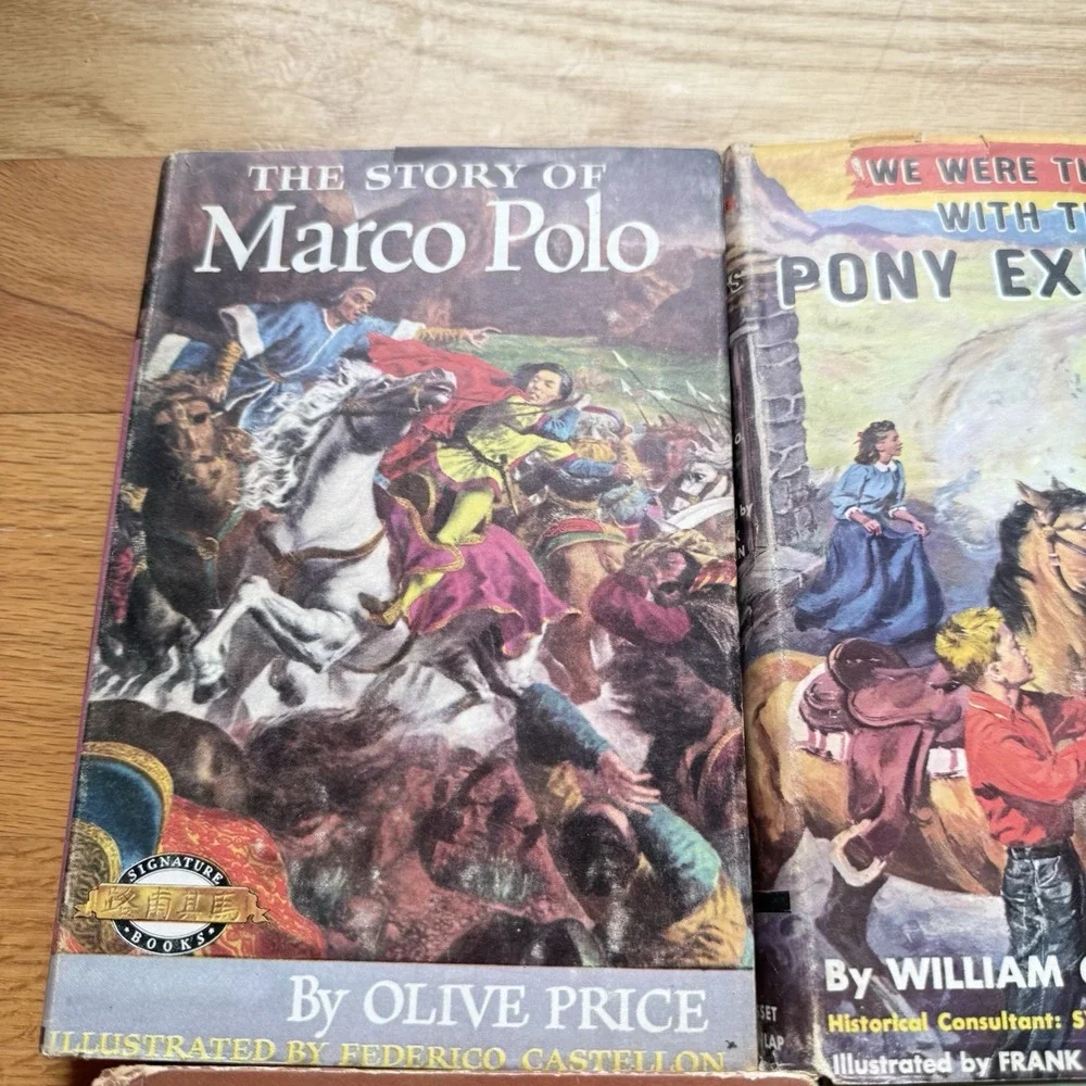 Vintage Lot Of Children's Books Black Beauty Marco Polo Pony Express Vintage 50s